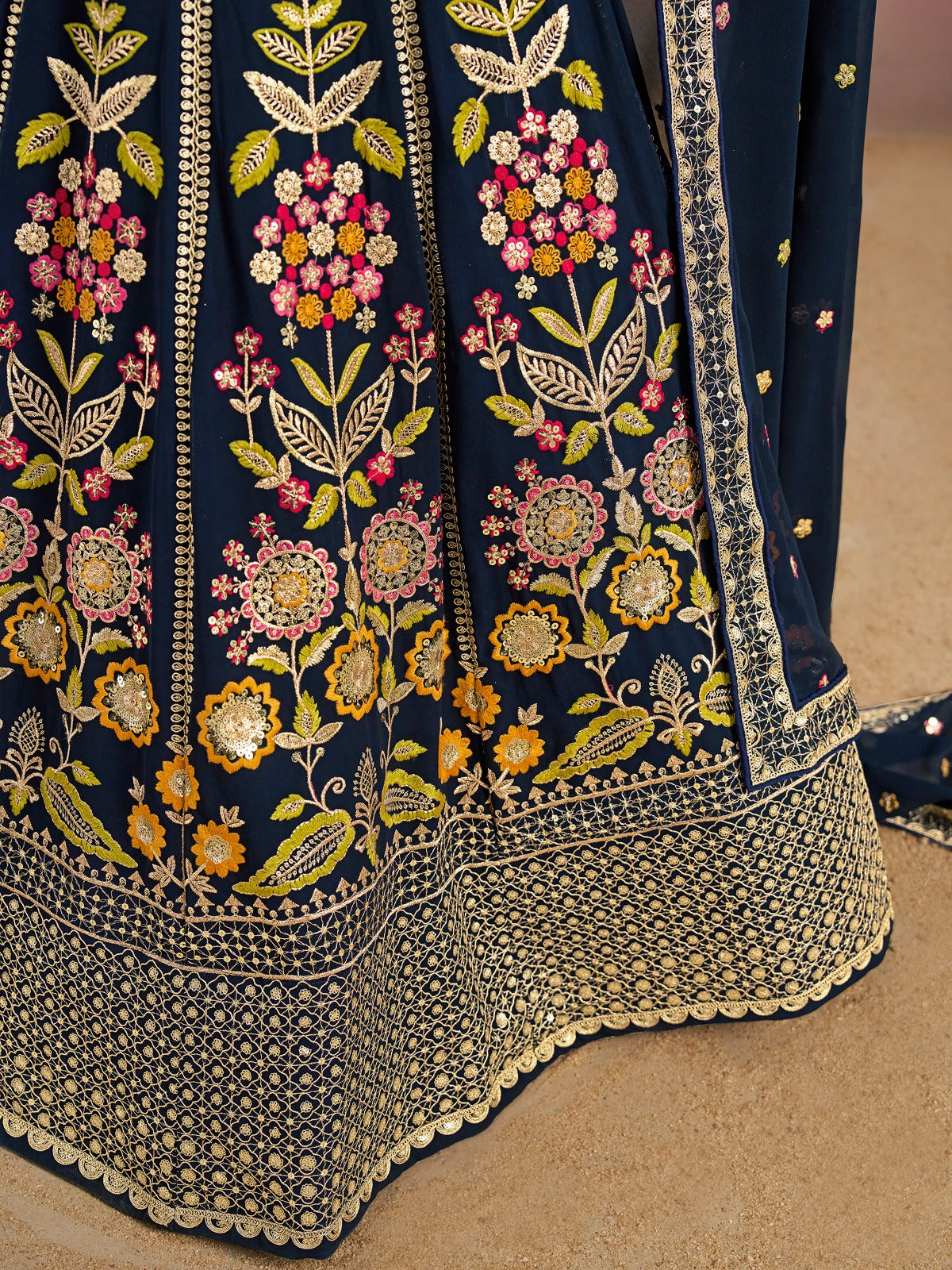 Devasena- The Ultimate Grace Of Georgette Lehenga