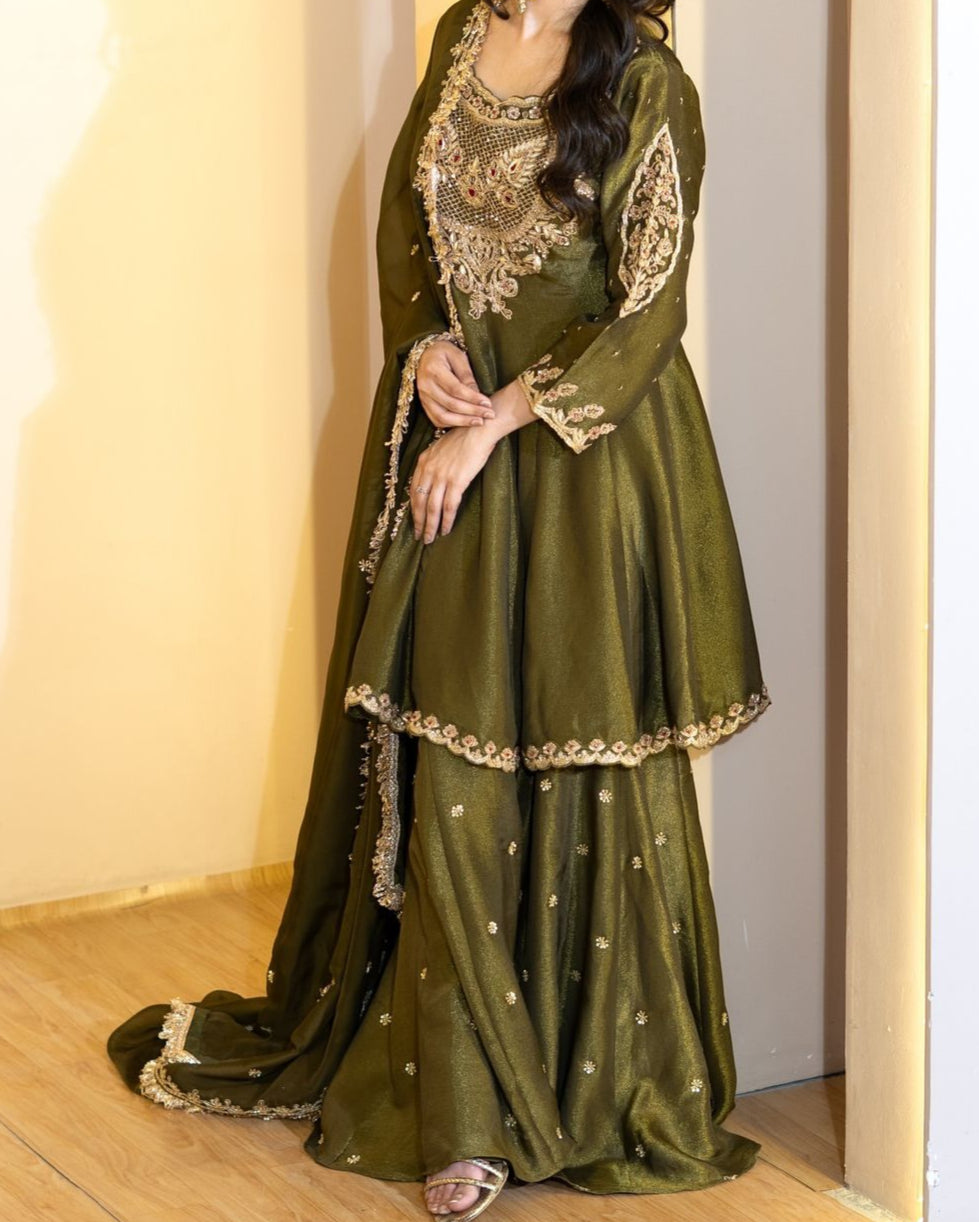 Hariyali Hues-Party Wear Suit Set