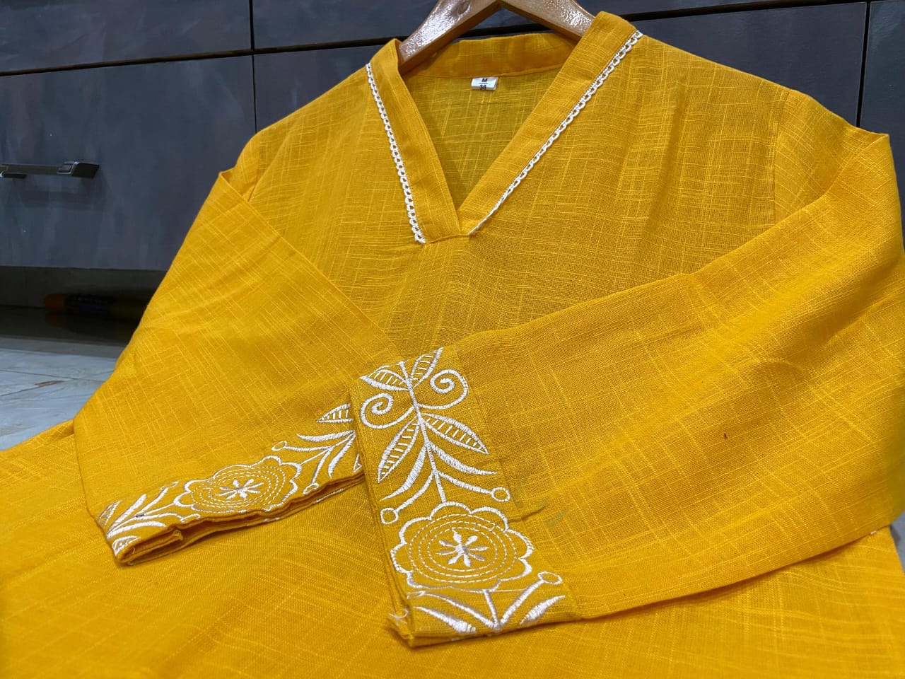 Haldi Chandni Cotton Kurti Set