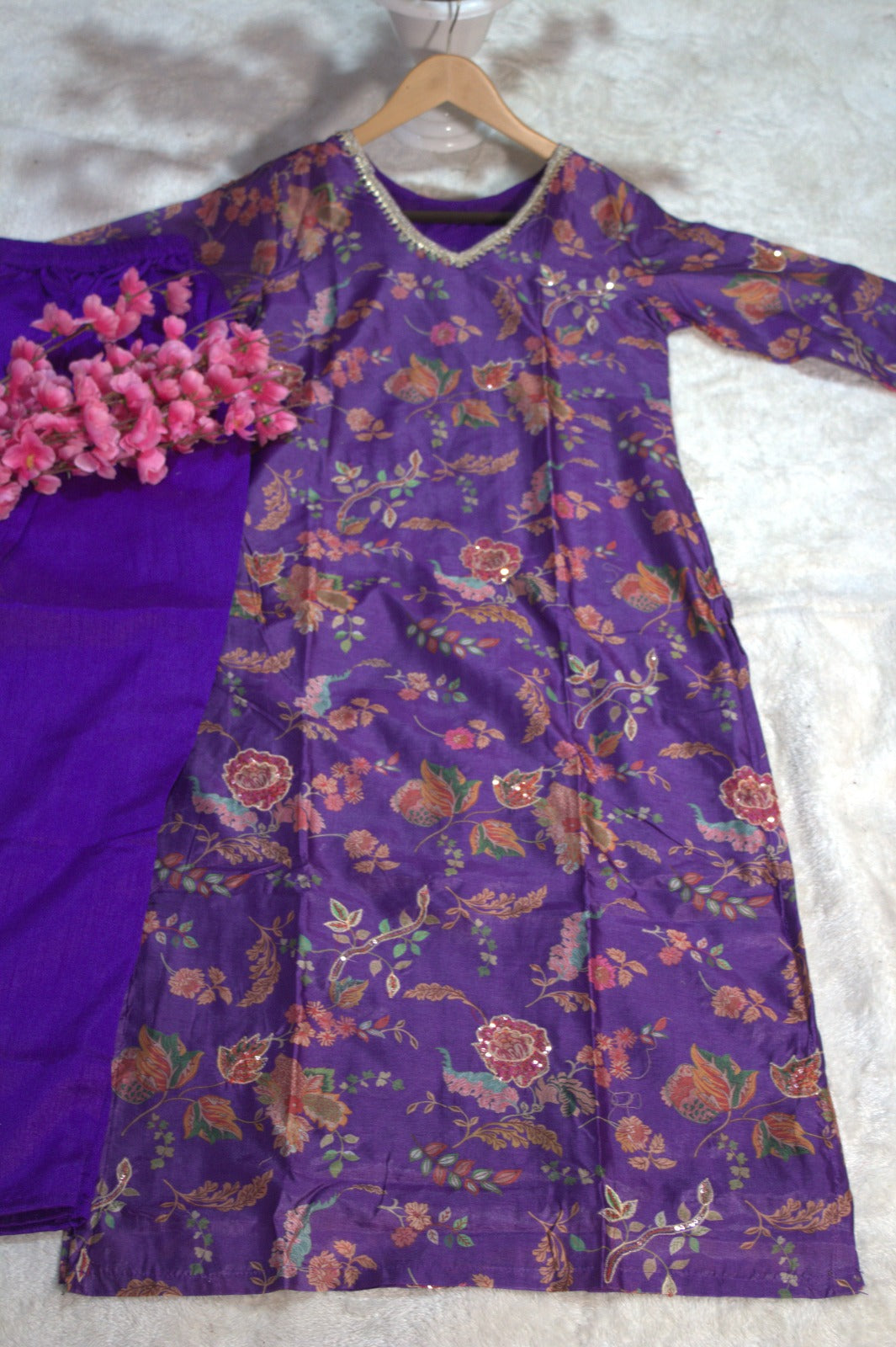 Sitara’s Spark Silk Kurti Set