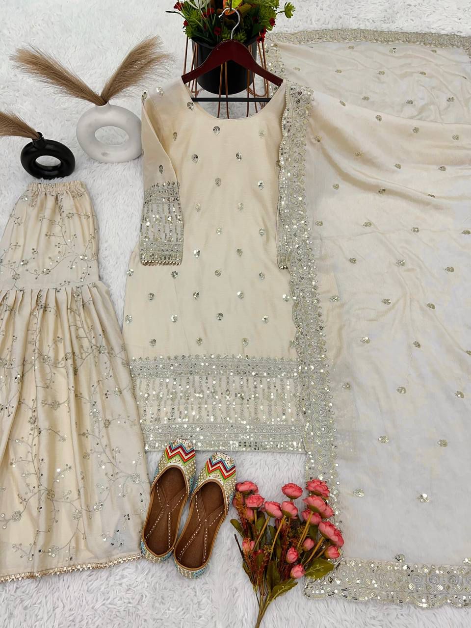 Crystal Moon Gharara Kurti Set