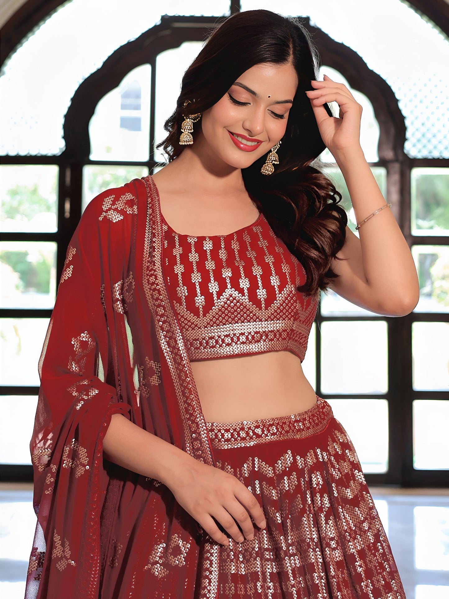 Eternal Feminine Georgette Lehenga
