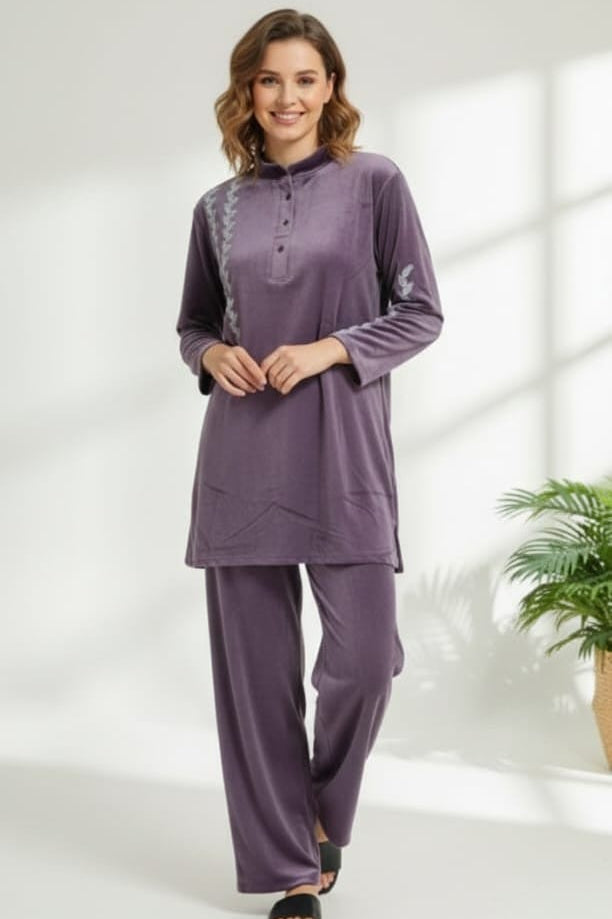 Calynora Velvet Coord Set