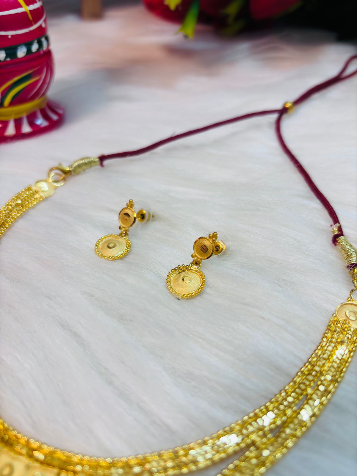A Suitable Gold Plated Necklace Set