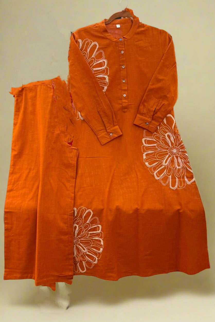 Eyes Of Sky Cotton Kurti Set