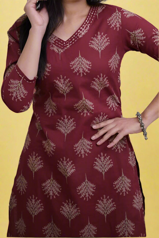 Dressed In Mood Cotton Kurti Set
