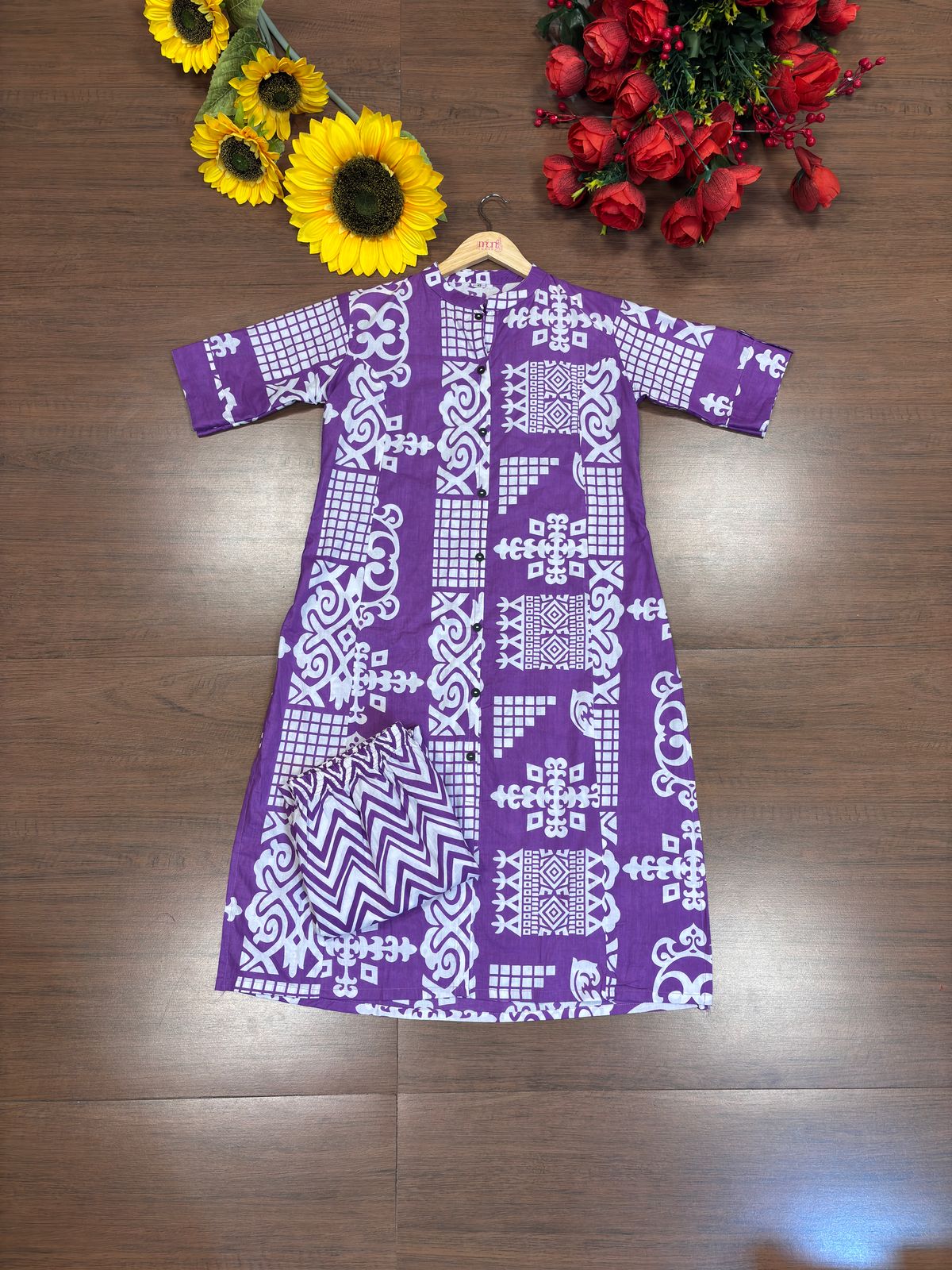 Today's Tale Cotton Kurti Set