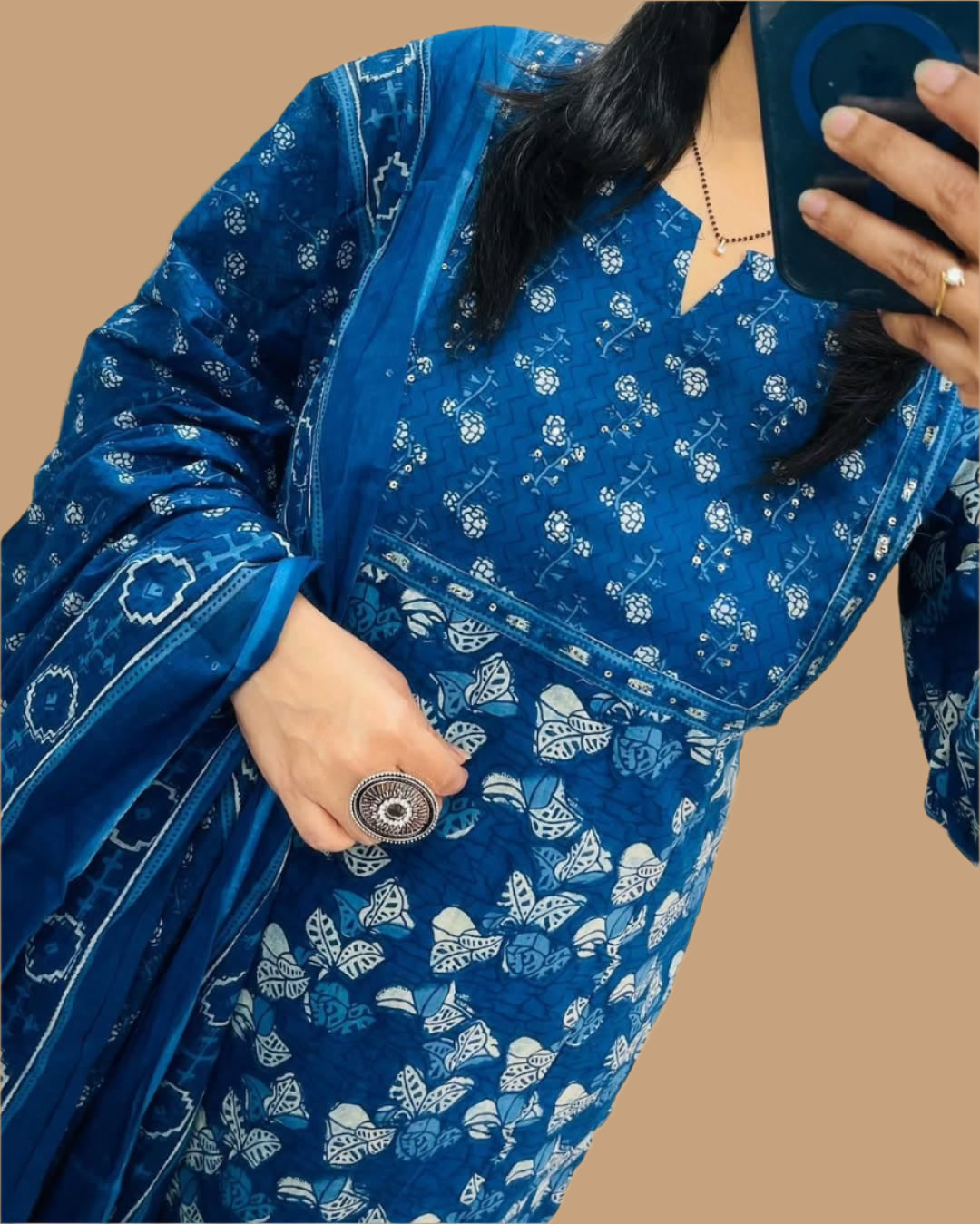 Realm Of Color Cotton Kurti Set