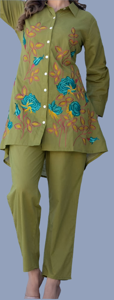 Golden Flows Cotton Coord Set