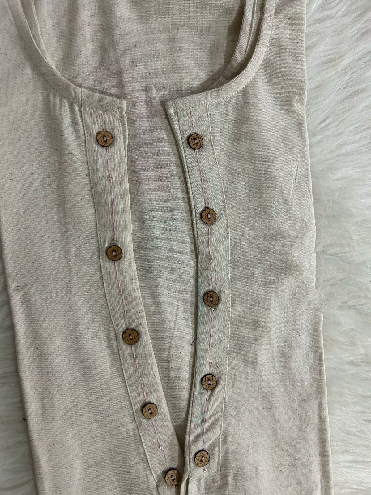 Twill & Thread Cotton Kurti Set