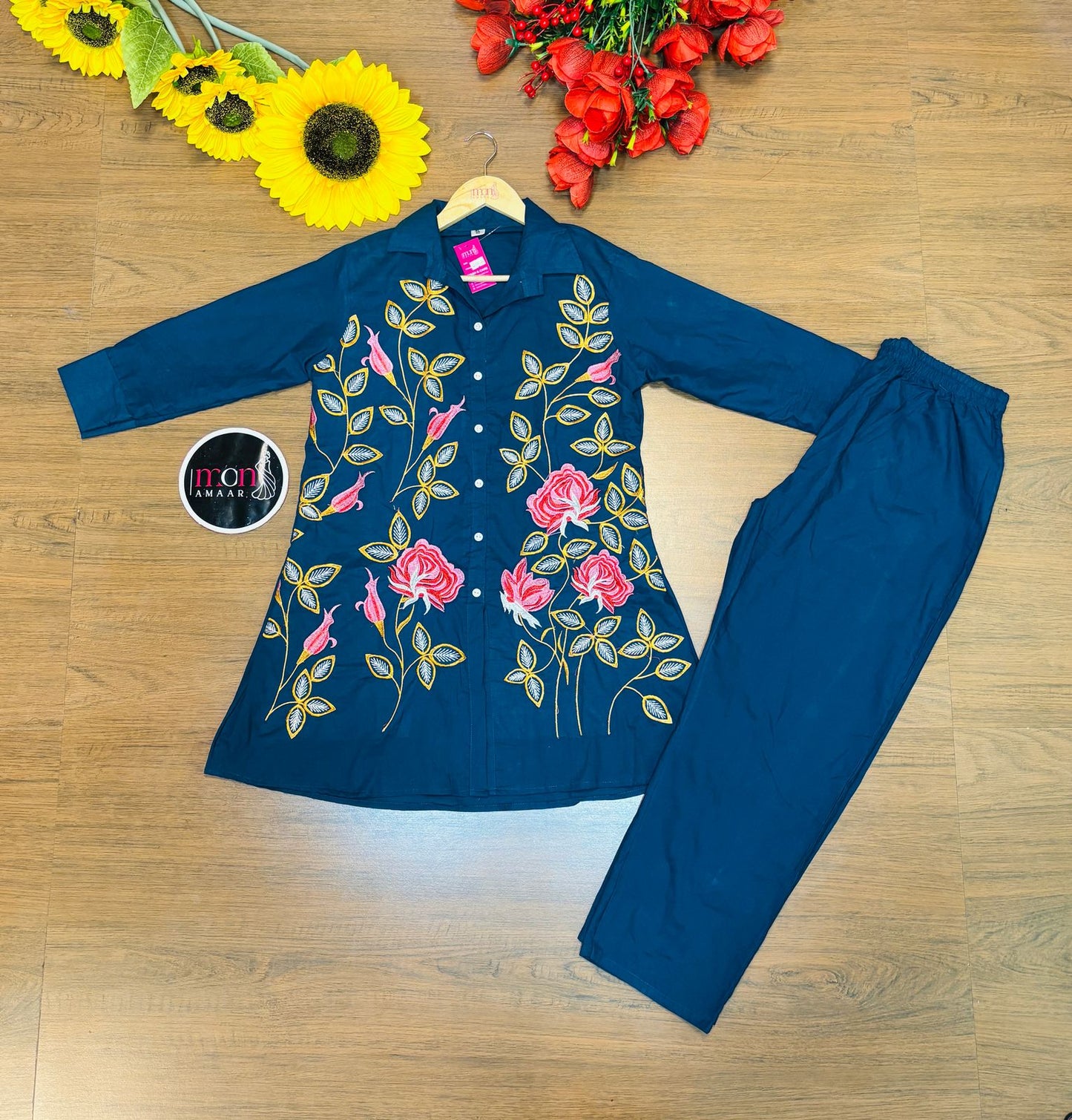 Golden Flows Cotton Coord Set