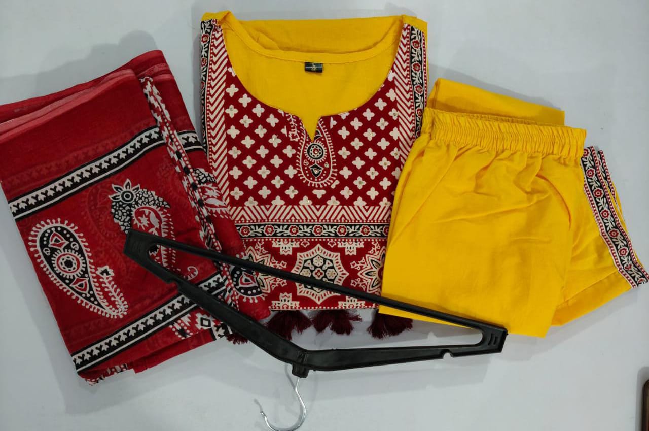 Summer Hues Cotton Kurti Set