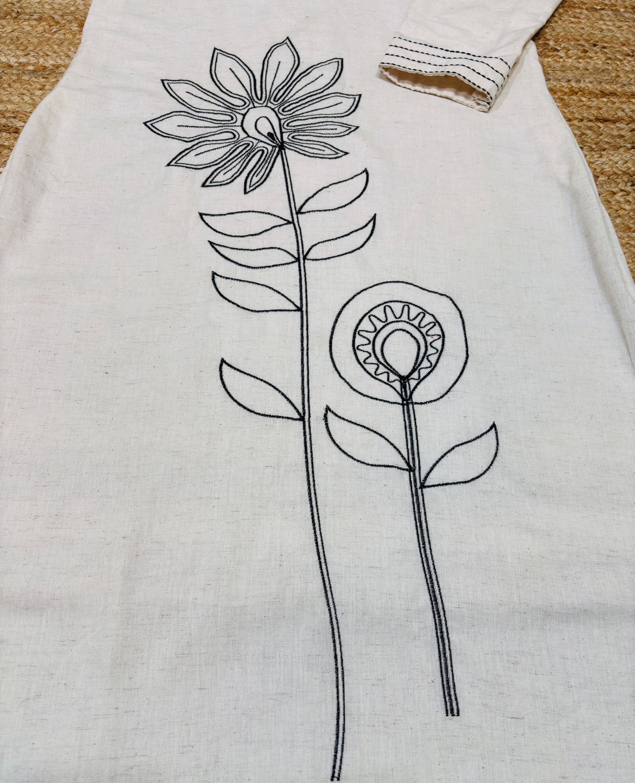 Fond Of white - Cotton Kurti Set