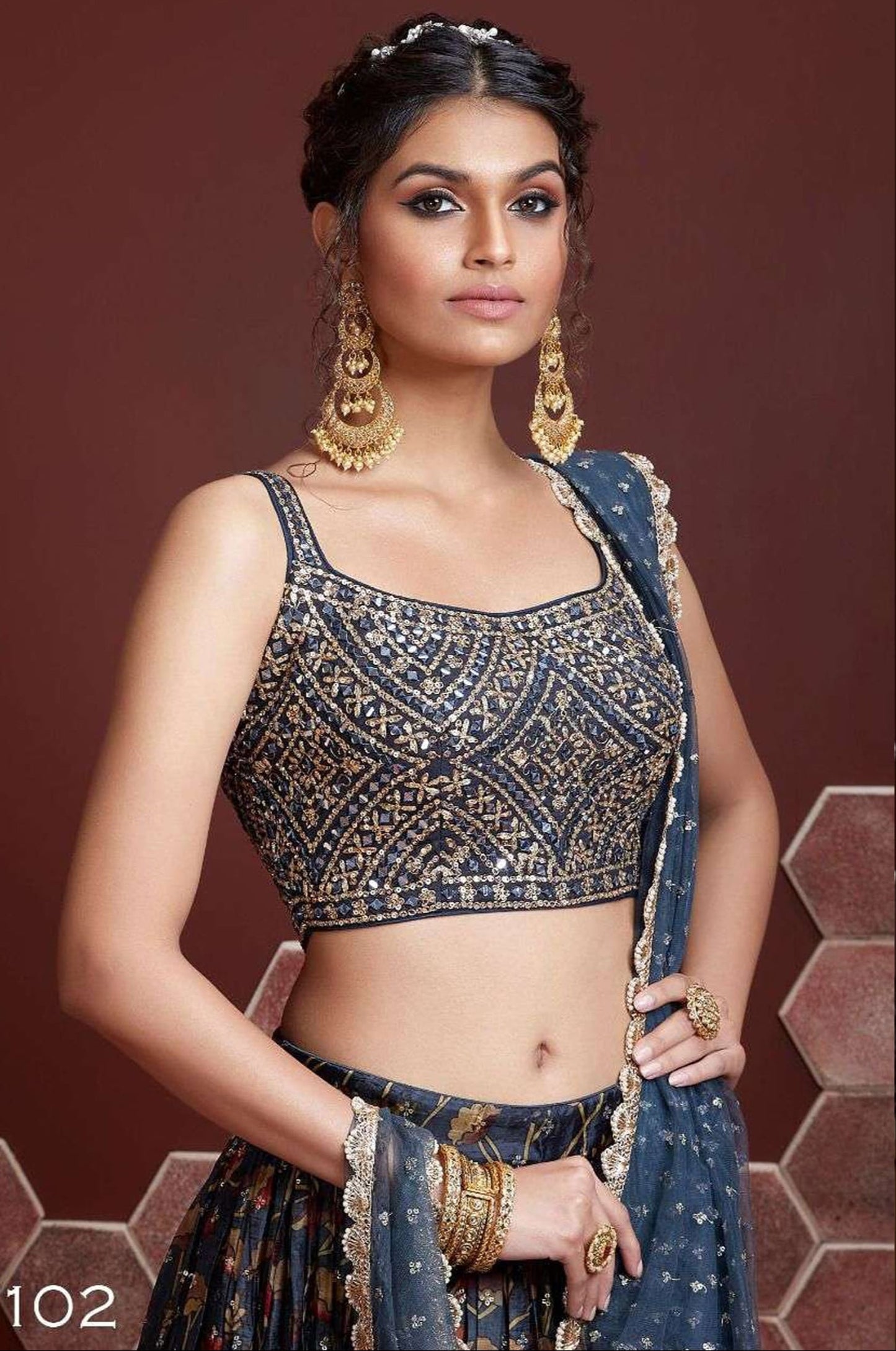 Rajkumari Radiance Chinnon Silk Lehenga