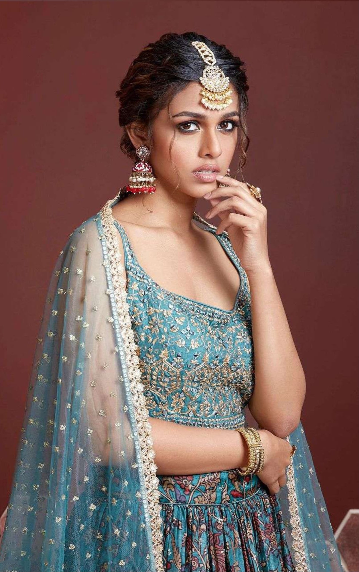 Rajkumari Radiance Chinnon Silk Lehenga