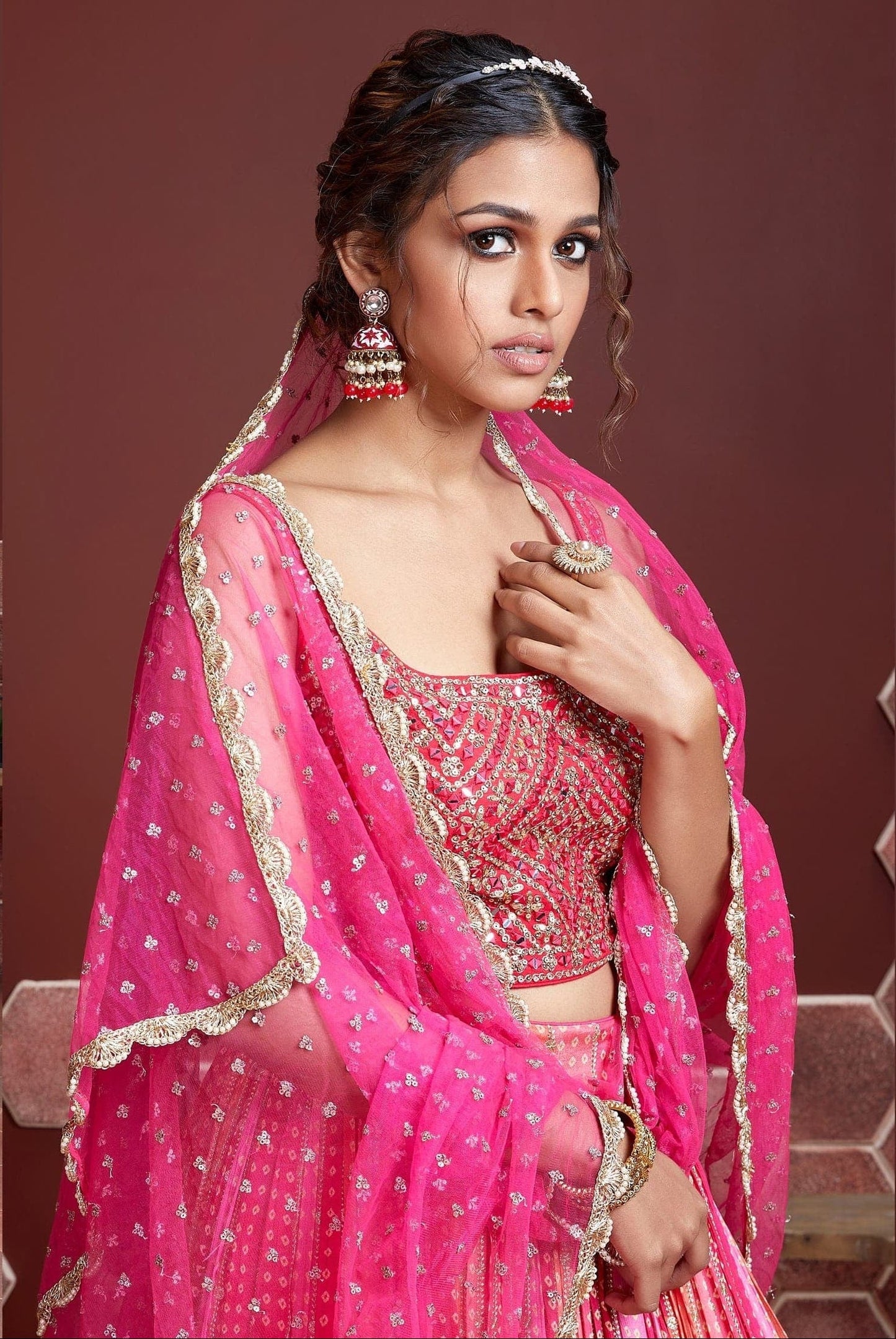 Rajkumari Radiance Chinnon Silk Lehenga