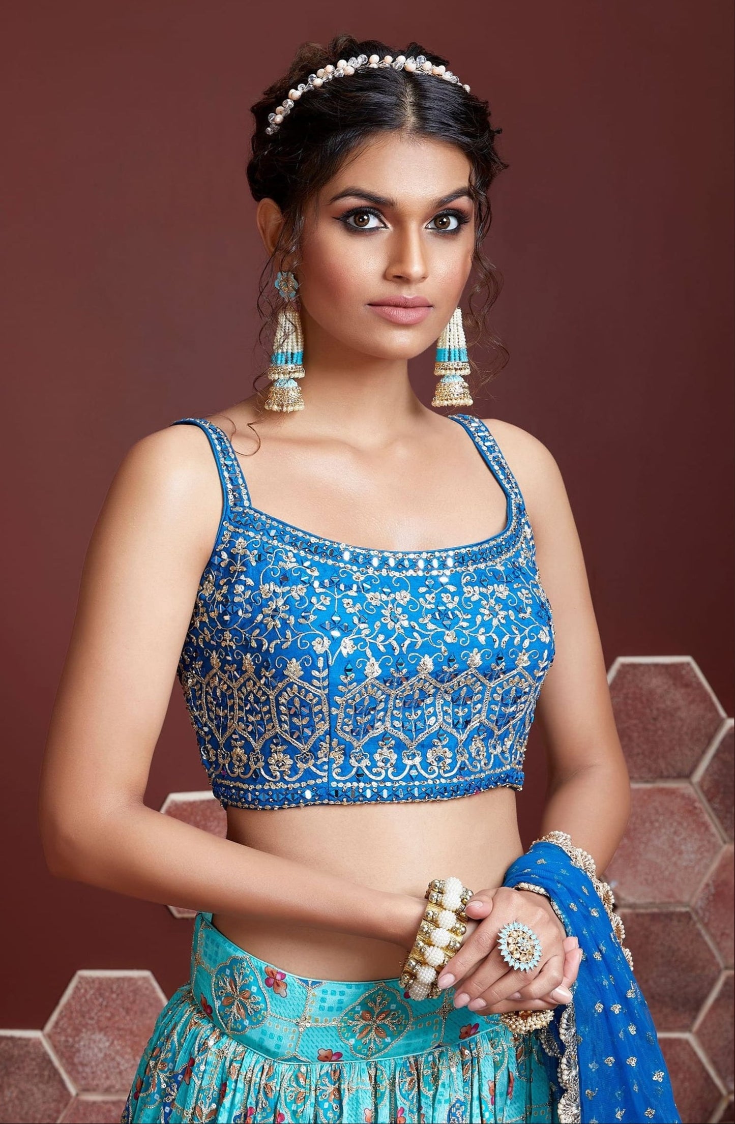 Rajkumari Radiance Chinnon Silk Lehenga