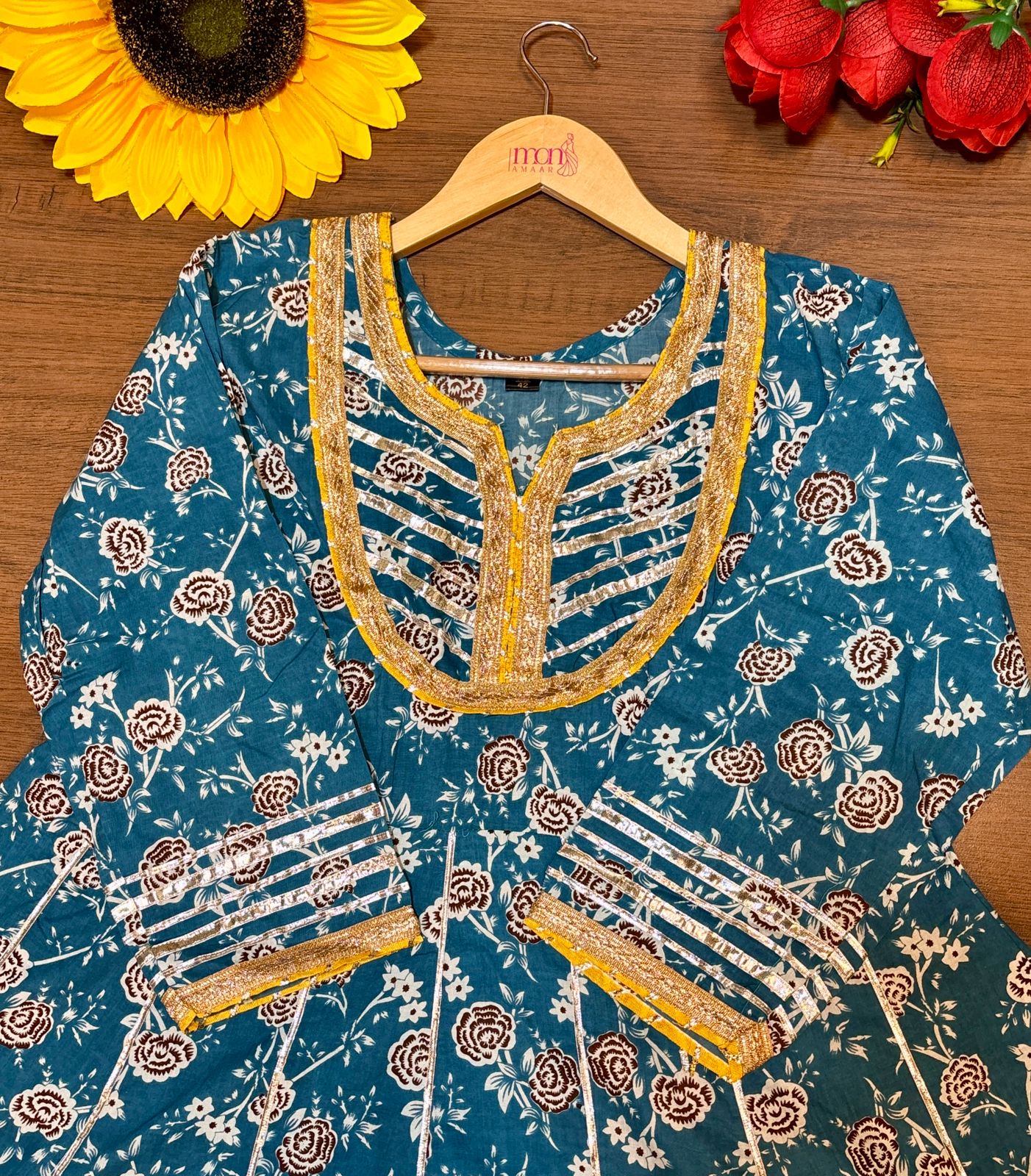 Filmy Dreams- Anarkali Kurti Set With Small Bag