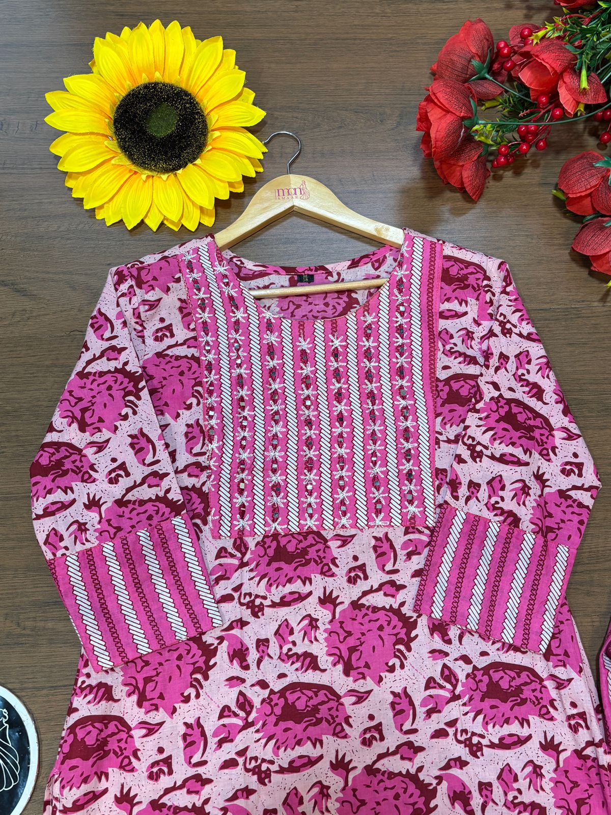 Rosaholic Straight Kurti Set