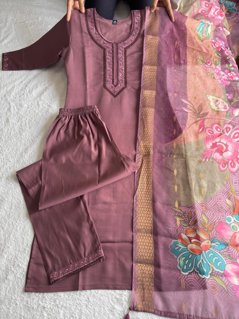 Tulip Tale Silk Kurti Set