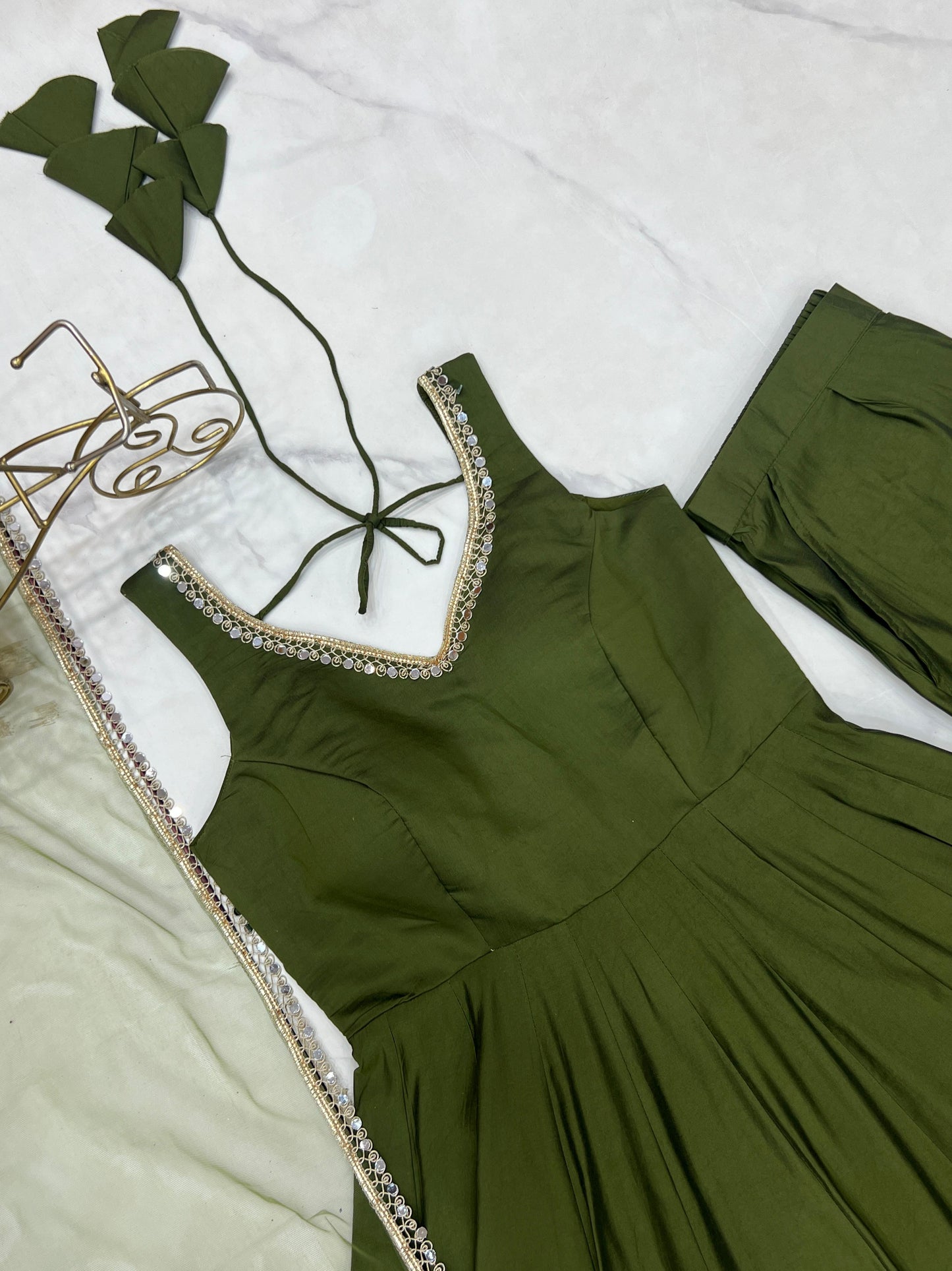 Soul in Shine Chanderi Silk Gown Set