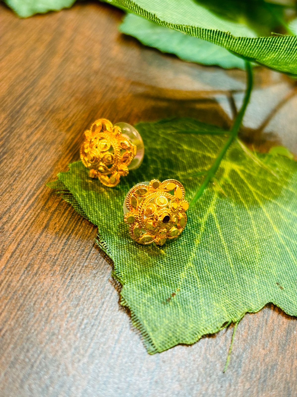 Refreshing Look- Gold Plated Earrings
