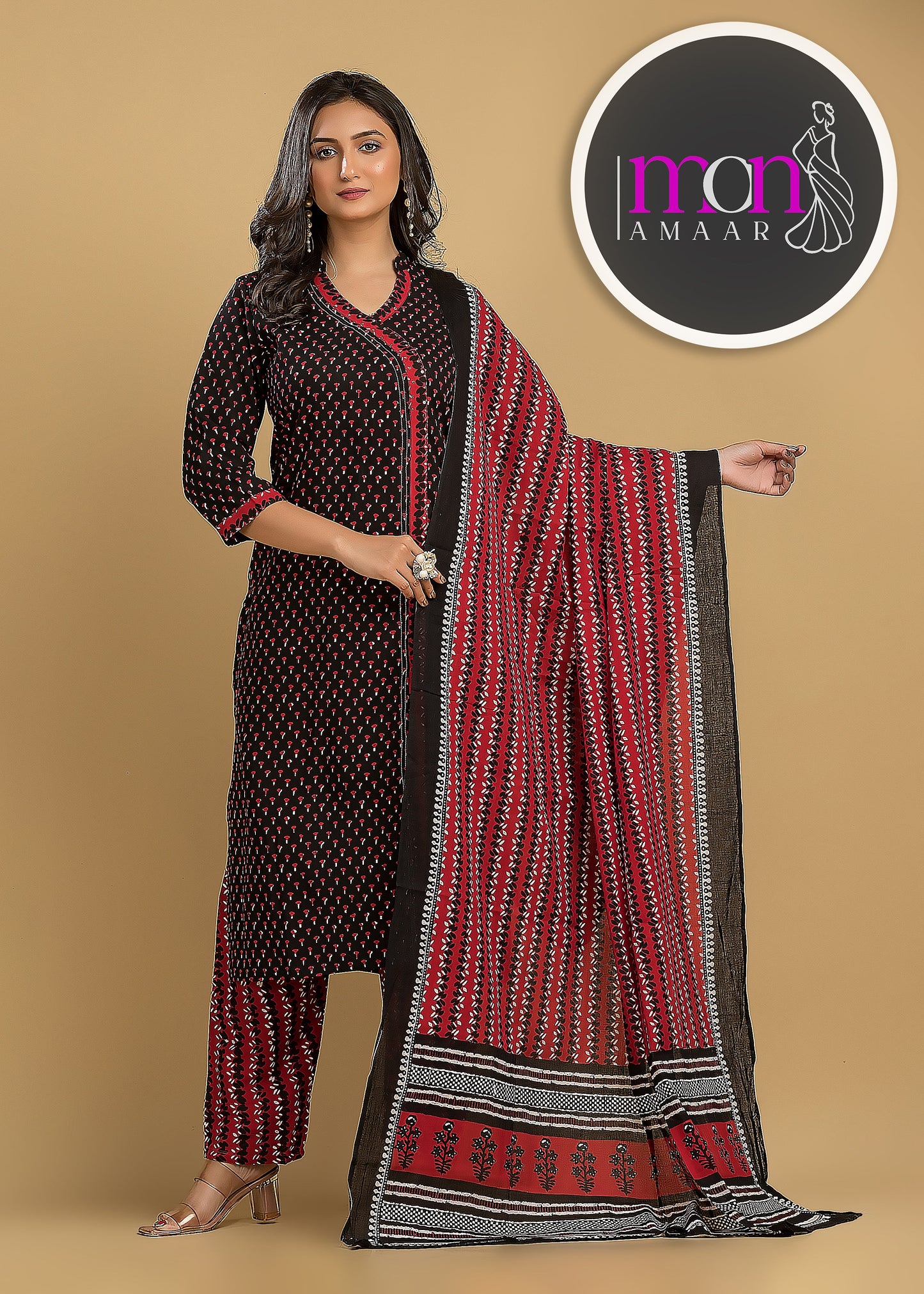 Made Me Feel -Angrakha Style Designer Kurti Set