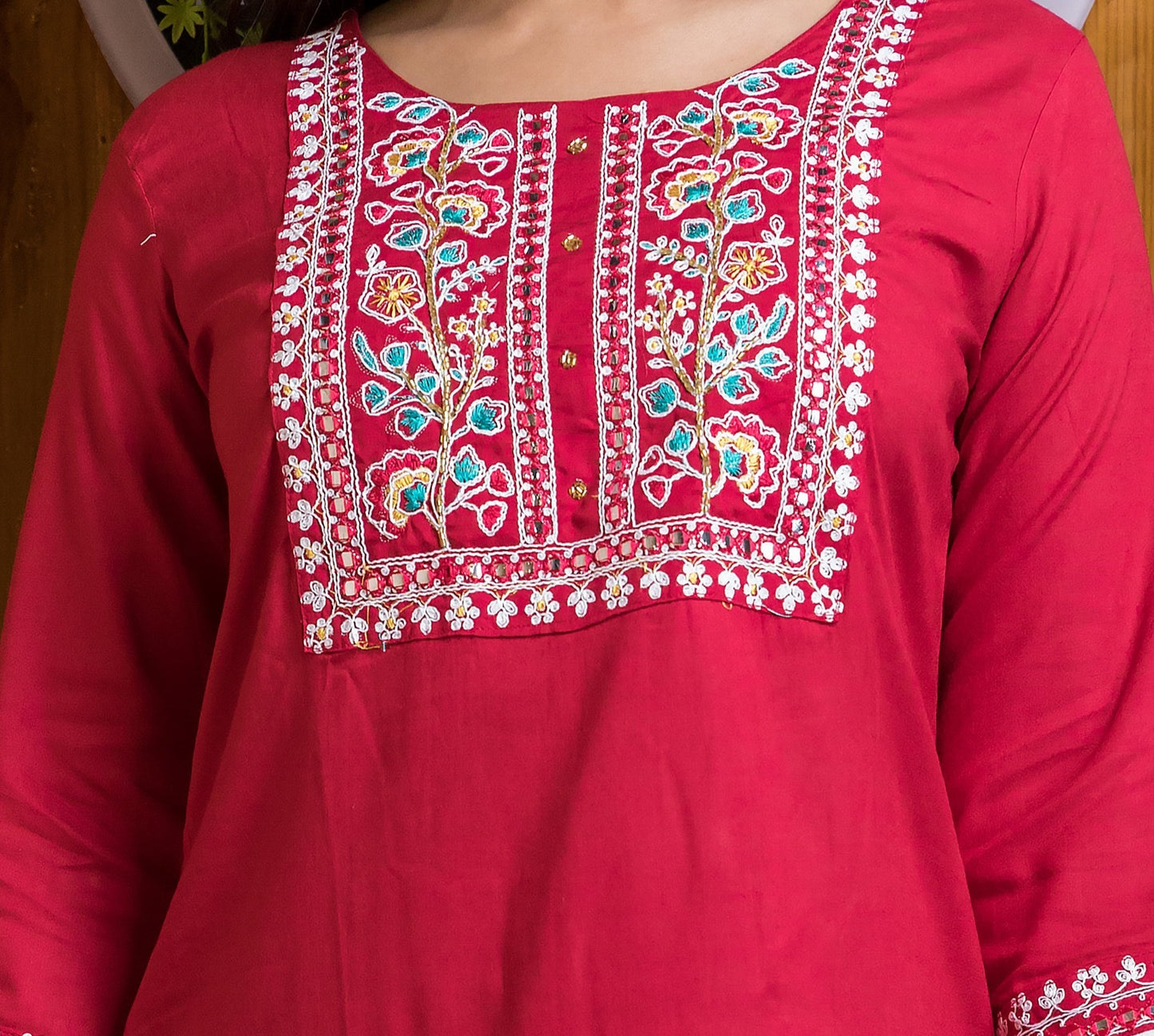 Maroon Magic Jaipur Kurti Set