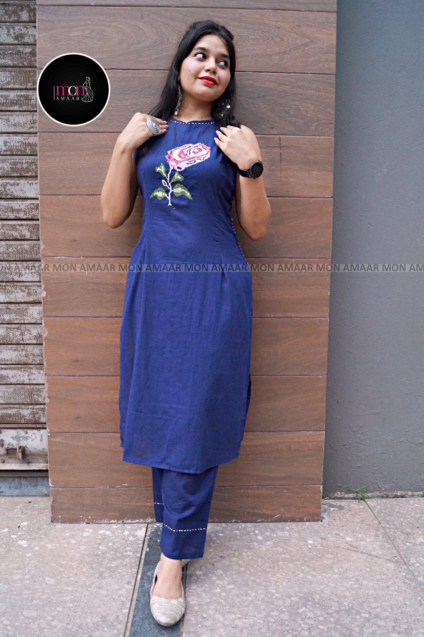 Rose-Cotton Coord Set