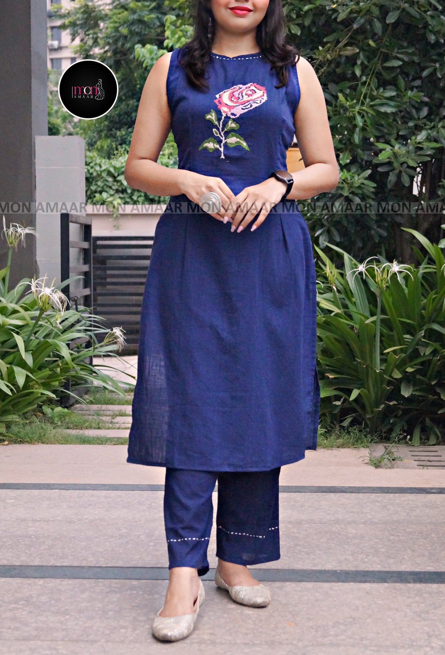 Rose-Cotton Coord Set