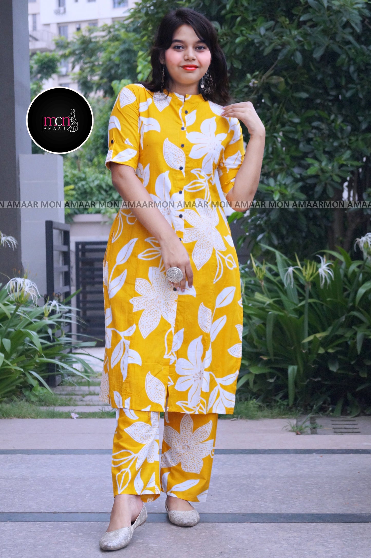 Lucky Yellow Cotton Coord Set