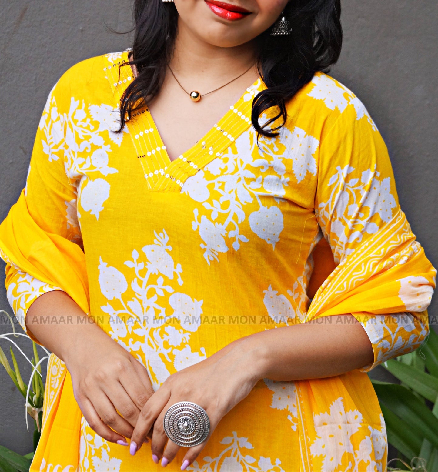 Yellow Magic-Cotton Kurti Set