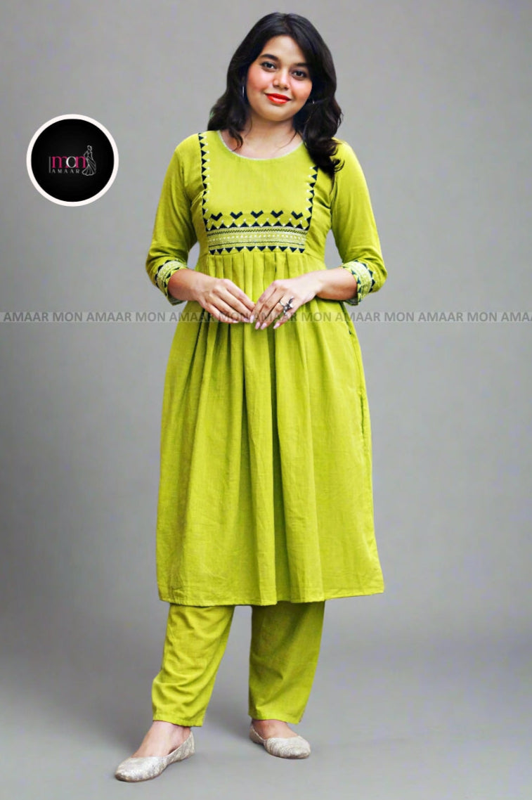 Smart Sutra- Cotton Kurti Set