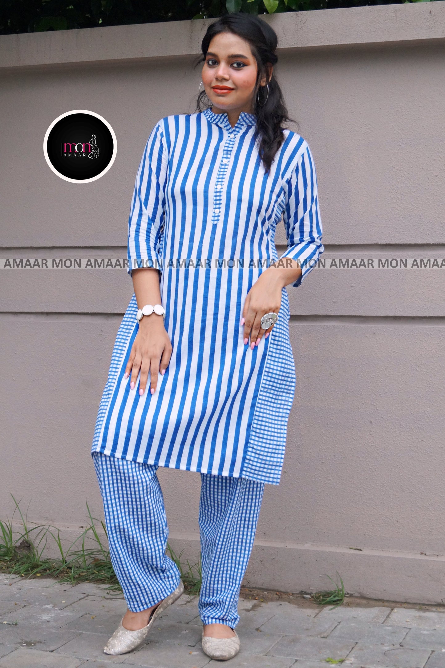 All Checked-Cotton Coord Set