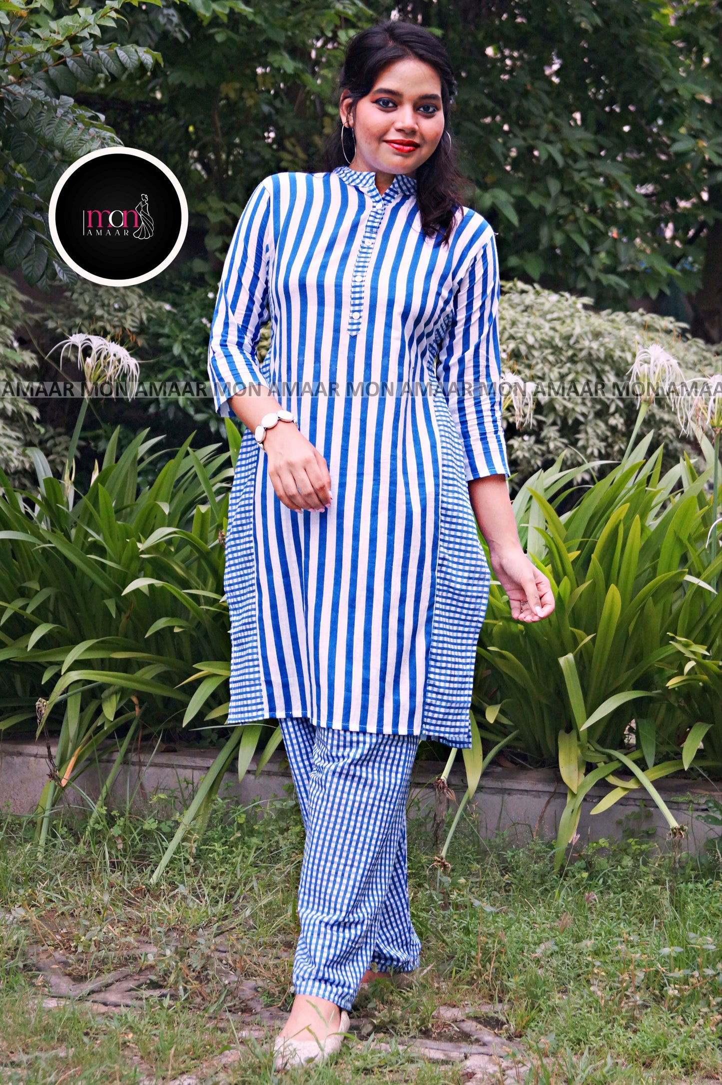 All Checked-Cotton Coord Set