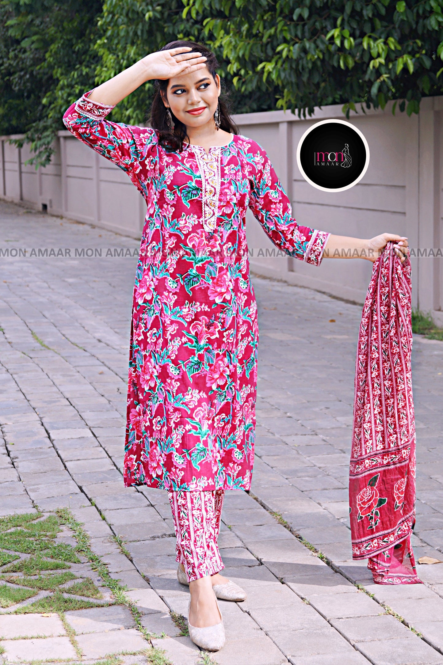 Color Phool - Vibrant Cotton Kurti Set