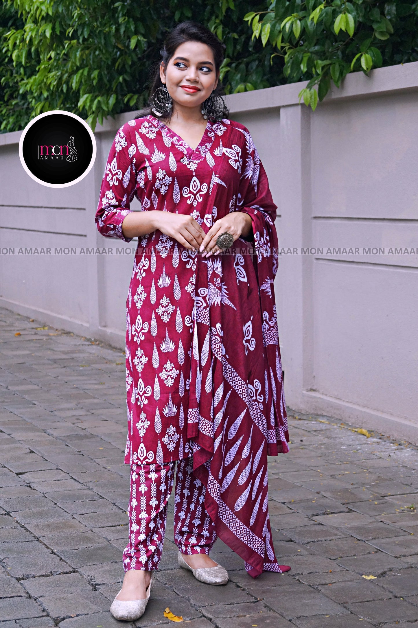 Colorful Clouds-Cotton Kurti Set