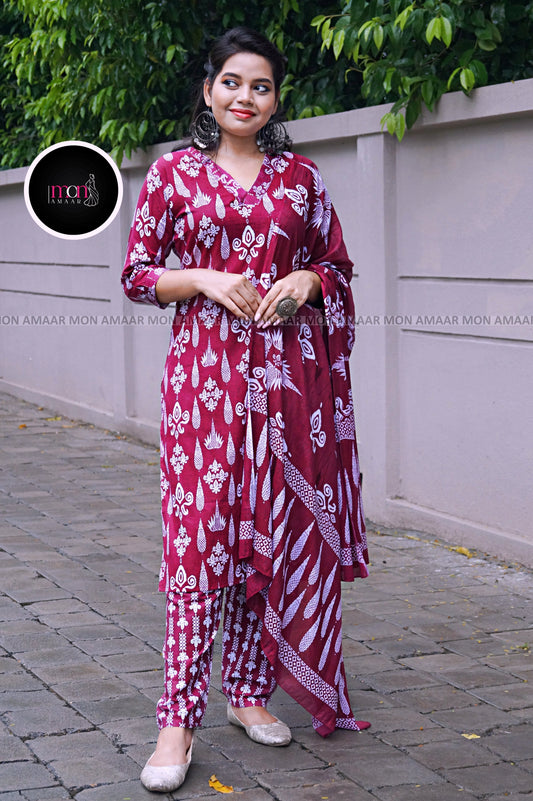 Colorful Clouds-Cotton Kurti Set