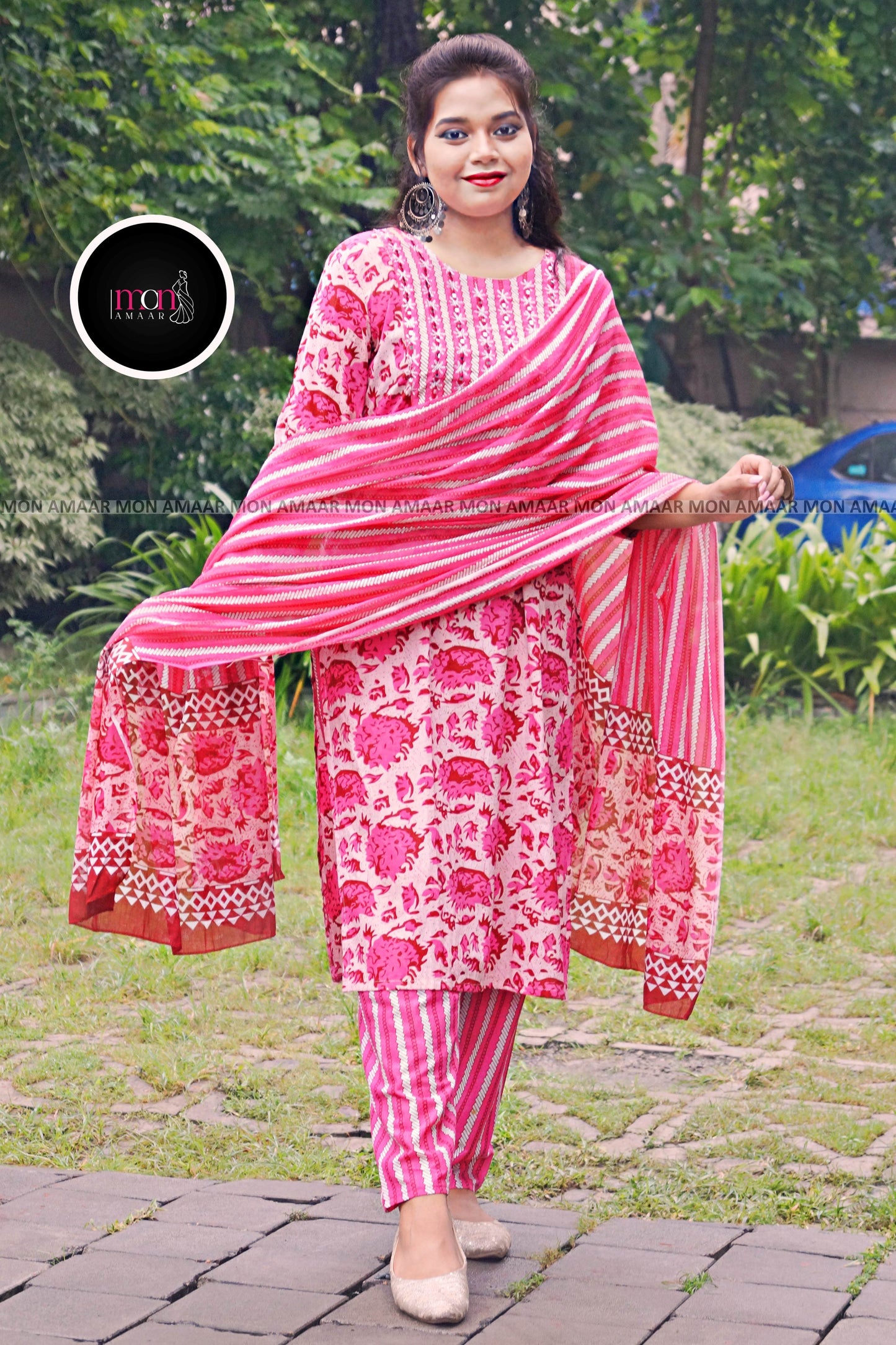 Rosaholic Straight Kurti Set