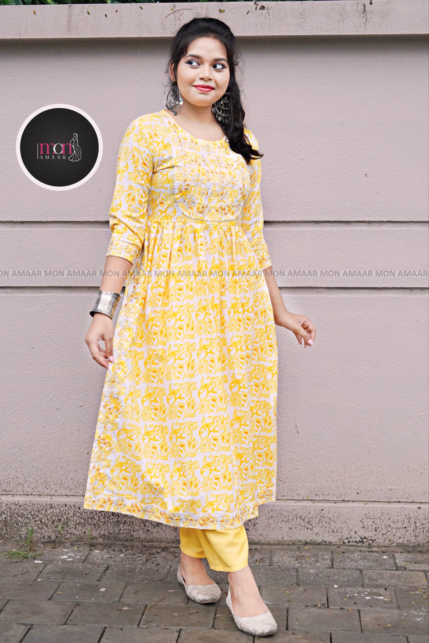 Yellow Herat- Kurti Set