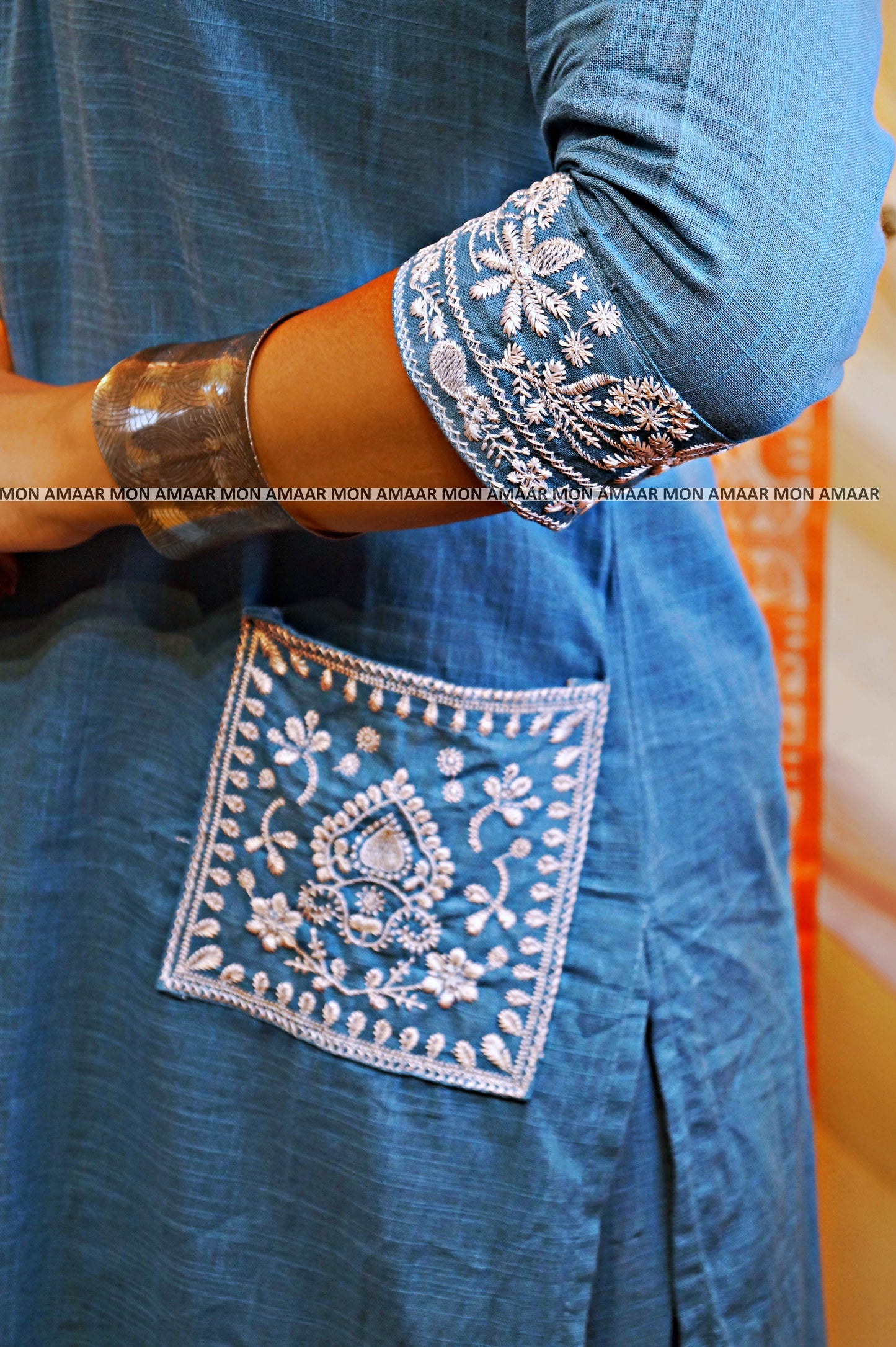 Cloud Whisper - Cotton Kurti Set