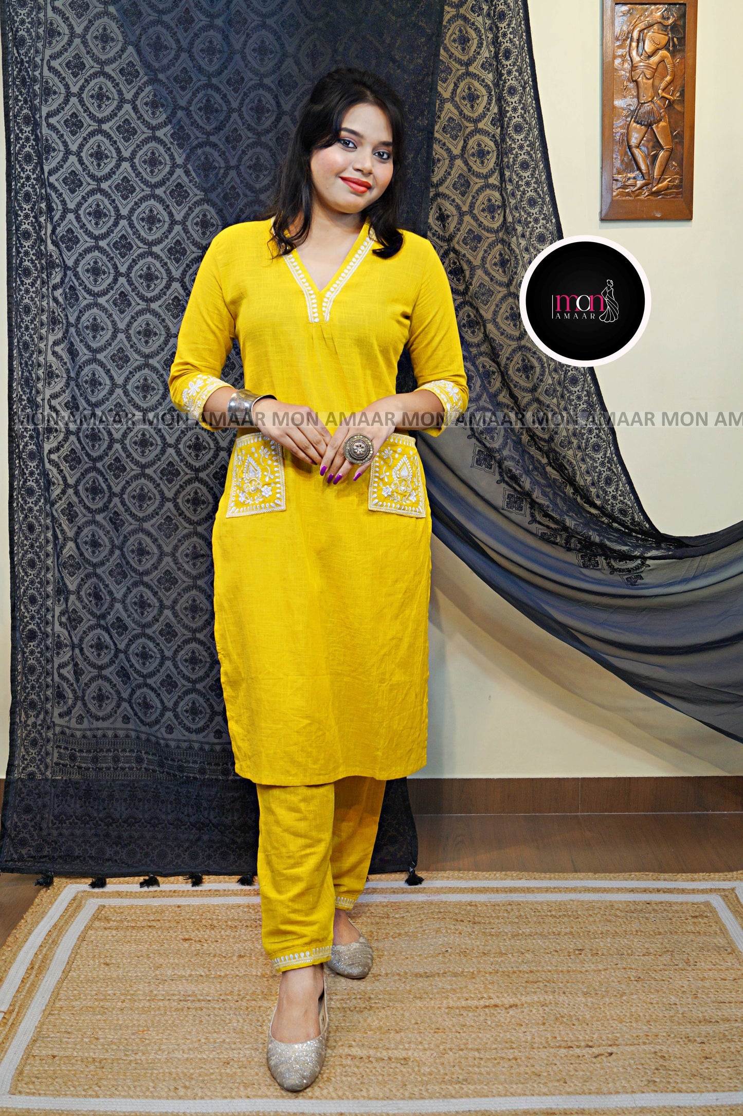 Cloud Whisper - Cotton Kurti Set