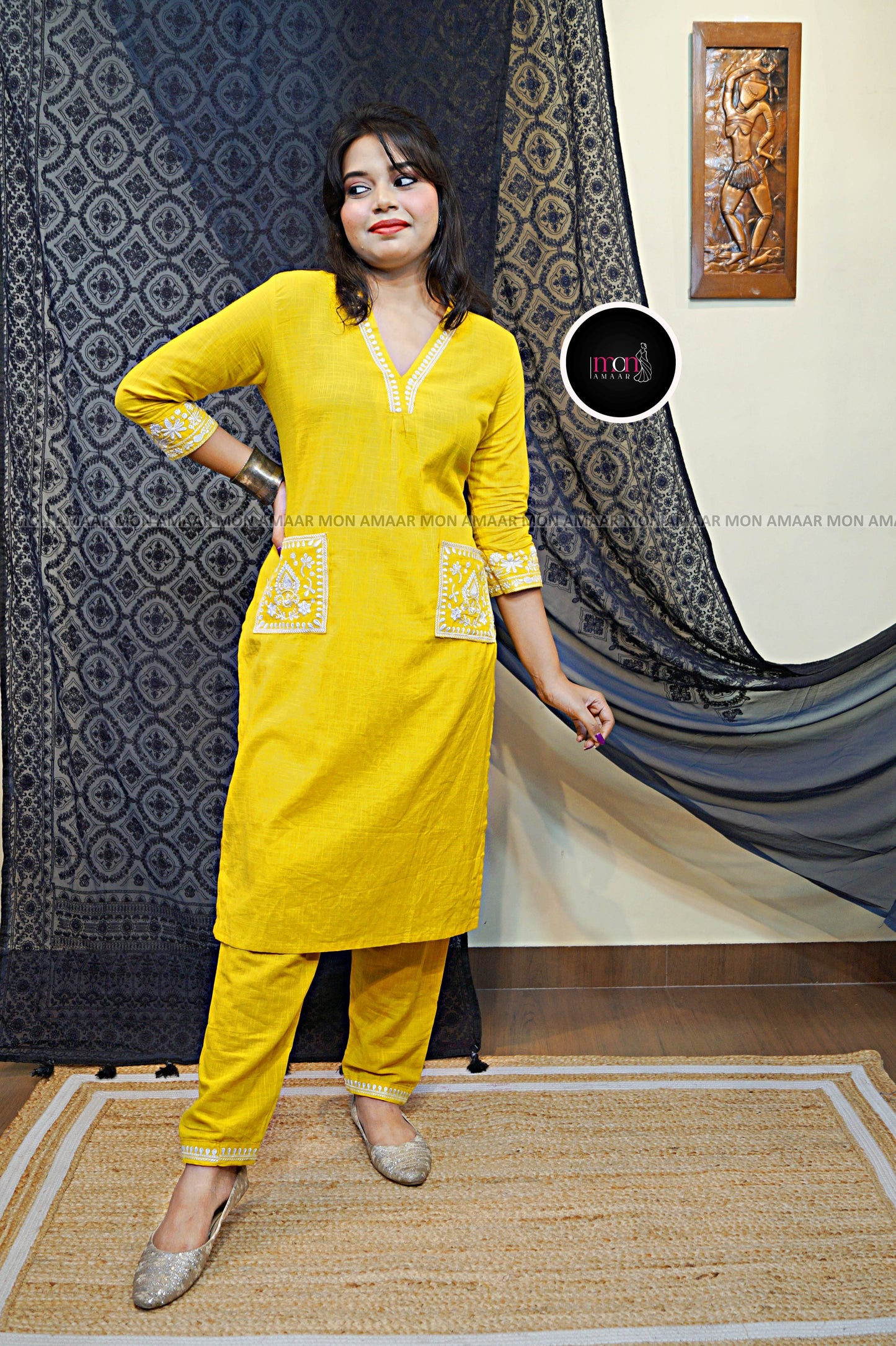 Cloud Whisper - Cotton Kurti Set