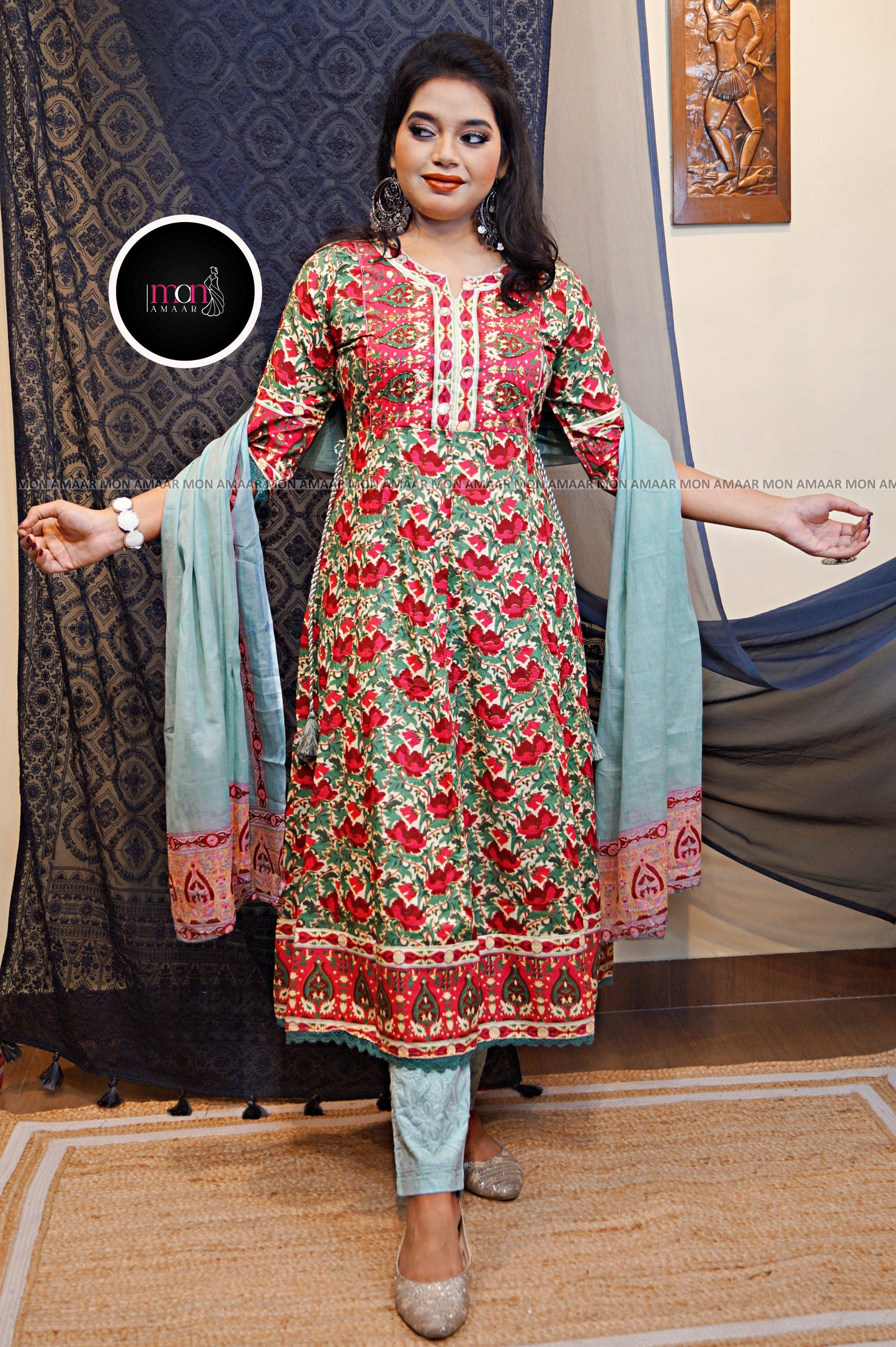 Floral Touch -Anarkali Suit Set