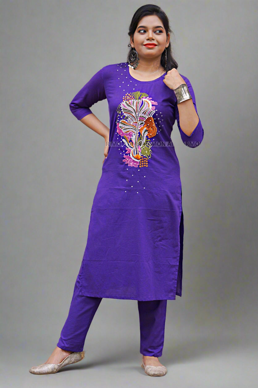 Glow And Shine - Cotton Kurti Set