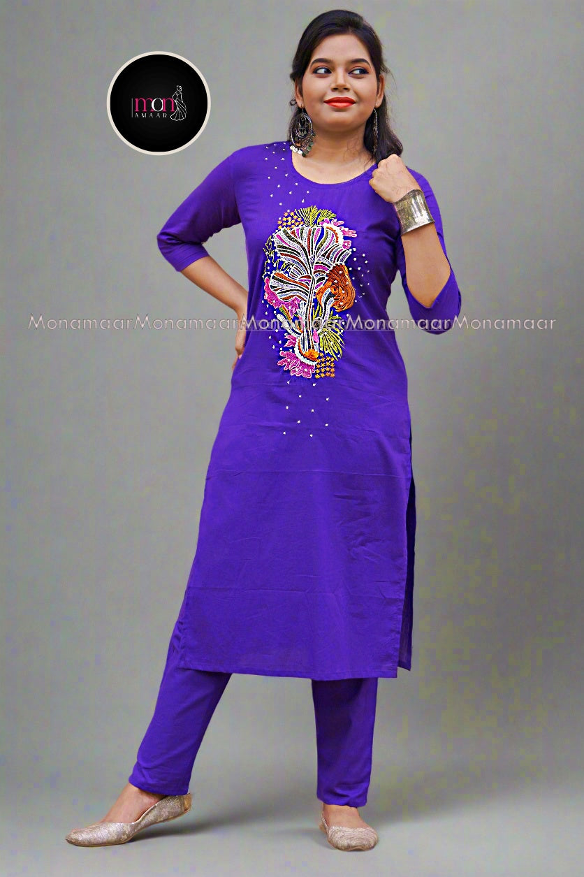 Glow And Shine - Cotton Kurti Set