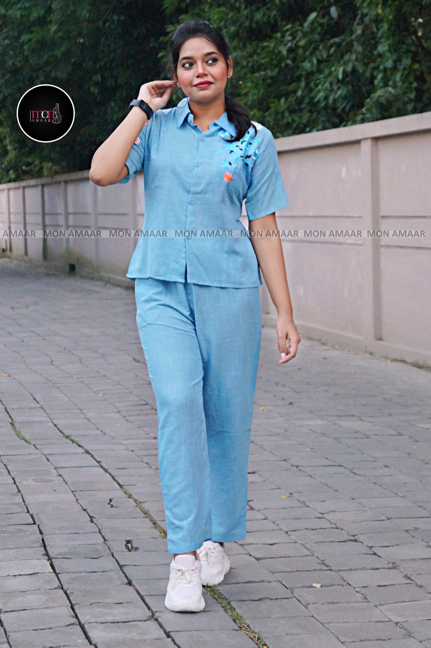 My Puja Glam Up-Cotton Coord Set