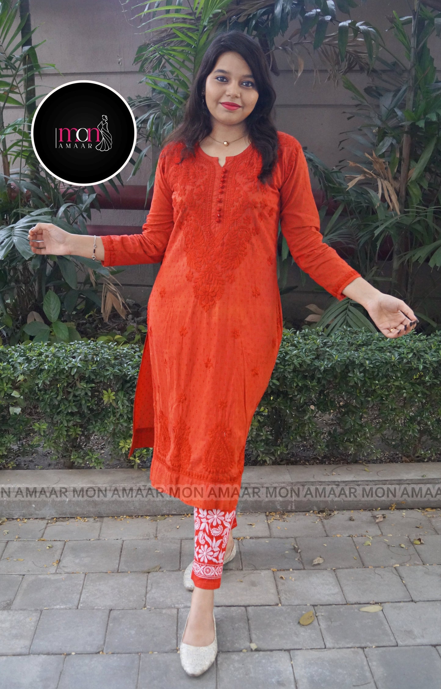 A Day In Colors - Special Kurti set (Red)