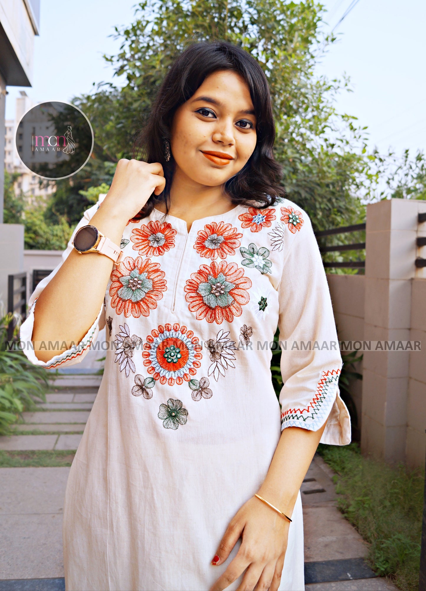 Following The Trend- Cotton Kurti Set