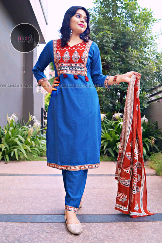 Reflection Of Soul- Cotton Kurti Set